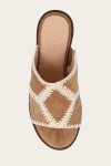 Frye Pipa Crochet Platform Sandal - Almond