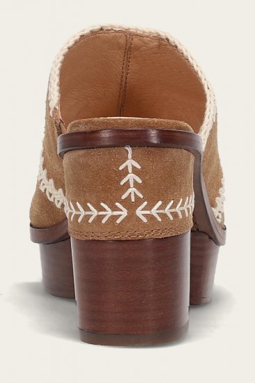 Frye Pipa Crochet Platform Sandal - Almond - Click Image to Close
