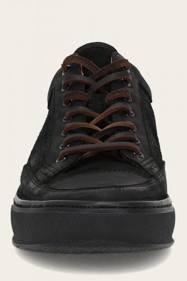 Frye Hoyt Low Lace - Black-suede - Click Image to Close