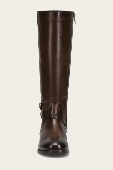 Frye Melissa Belted Tall Wide Calf - Chocolate - Click Image to Close