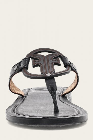 Frye Taylor Logo Sandal - Black - Click Image to Close