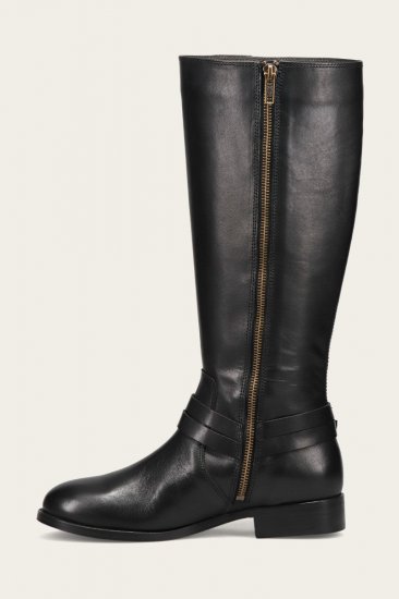 Frye Melissa Belted Tall Wide Calf - Black - Click Image to Close