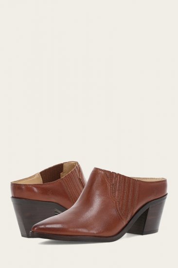 Frye Sara Western Mule - Cinnamon - Click Image to Close