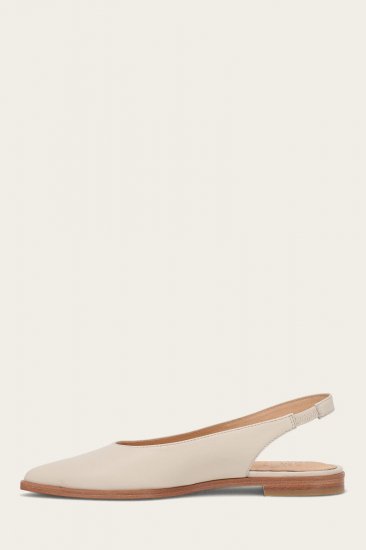 Frye Kenzie Slingback Flat - Ivory - Click Image to Close