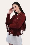 Frye Oxblood Fringed Jacket - Frye Oxblood Fringed Jacket