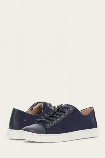 Frye Ivy Canvas Low Lace - Navy - Click Image to Close