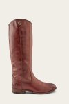 Frye Melissa Button 2 Wide Calf - Mahogany