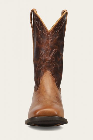 Frye Hauser Logo Stitch - Tan-tobacco - Click Image to Close