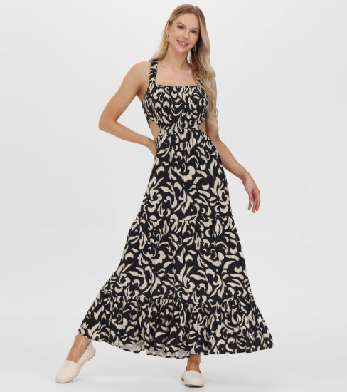 Frye Smocked Cut Out Maxi Dress - Smocked Cut Out Maxi Dress - Click Image to Close