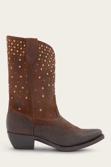 Frye Sacha Mid Stud - Nutmeg - Click Image to Close