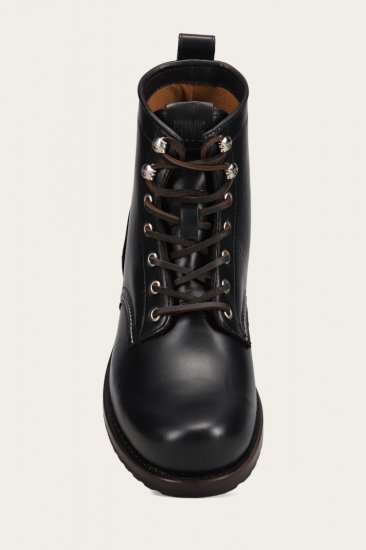 Frye Hudson Workboot Plain Toe - Black - Click Image to Close