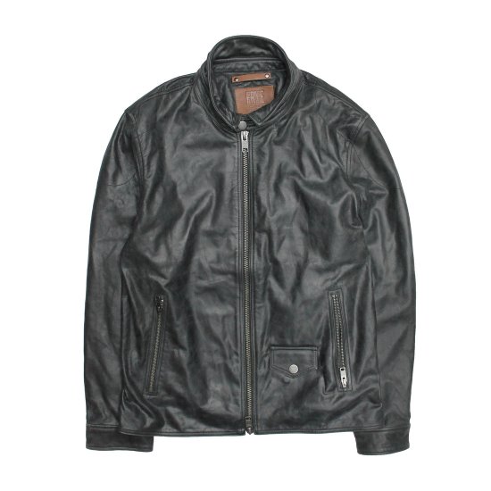 Frye Black Biker Jacket - Frye Black Biker Jacket - Click Image to Close