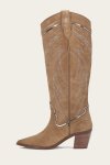 Frye Sara Western Tall Stud - Almond
