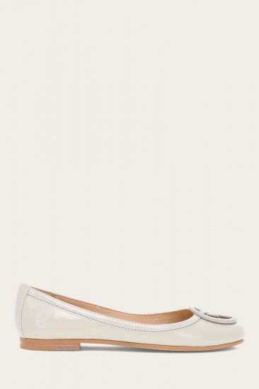 Frye Carson Logo Ballet - Ivory - Click Image to Close