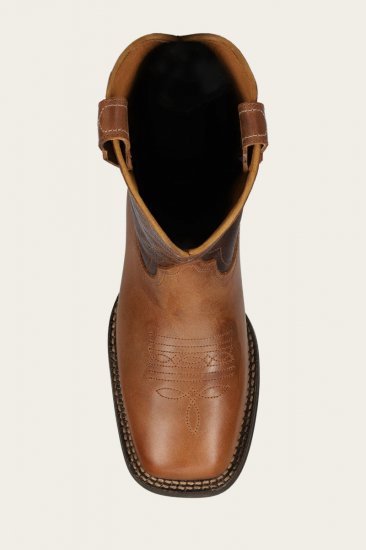 Frye Hauser Logo Stitch - Tan-tobacco - Click Image to Close