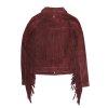 Frye Oxblood Fringed Jacket - Frye Oxblood Fringed Jacket