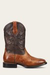 Frye Hauser Deco Stitch - Saddle-dark-brown