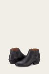 Frye Carson Piping Bootie - Tumbled-black