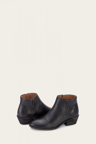 Frye Carson Piping Bootie - Tumbled-black - Click Image to Close