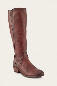 Frye Carson Piping Tall - Redwood