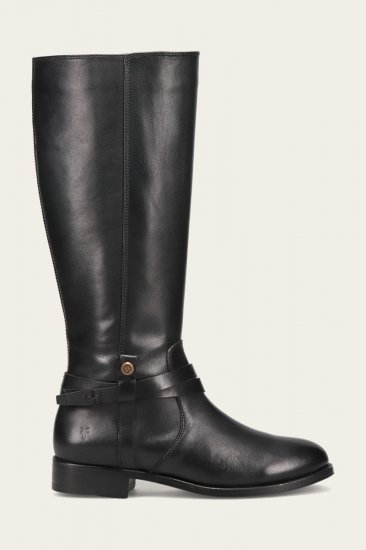 Frye Melissa Belted Tall Wide Calf - Black - Click Image to Close