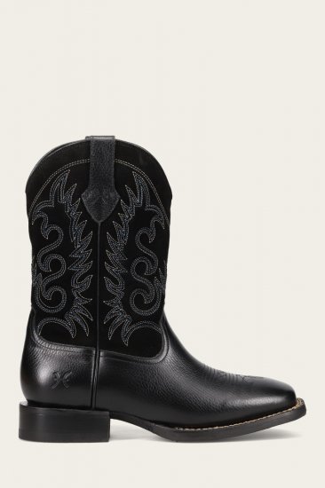Frye Hauser Deco Stitch - Black-black - Click Image to Close