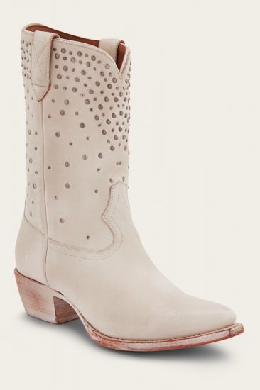 Frye Sacha Mid Stud - White - Click Image to Close
