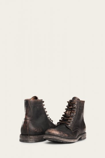 Frye Tyler Lace Up - Antiqued-black - Click Image to Close