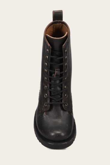 Frye Veronica Flex Combat - Antique-black - Click Image to Close