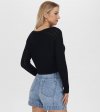 Frye Cropped Crochet V-Neck Cardigan - Cropped Crochet V-Neck Cardigan