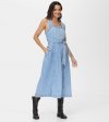 Frye Criss-cross Maxi Denim Dress - Criss-cross Maxi Denim Dress