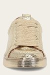 Frye Ivy Court Low Lace Sneaker - Gold-mirror