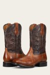 Frye Hauser Deco Stitch - Saddle-dark-brown