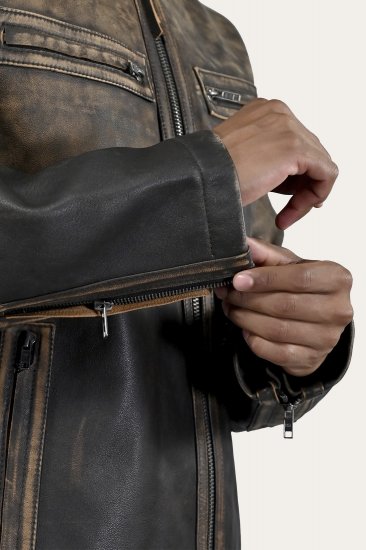 Frye Ombre Racer Leather Jacket. - Ombre Racer Leather Jacket. - Click Image to Close