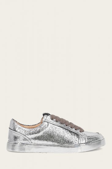 Frye Ivy Court Low Lace Sneaker - Silver-mirror - Click Image to Close