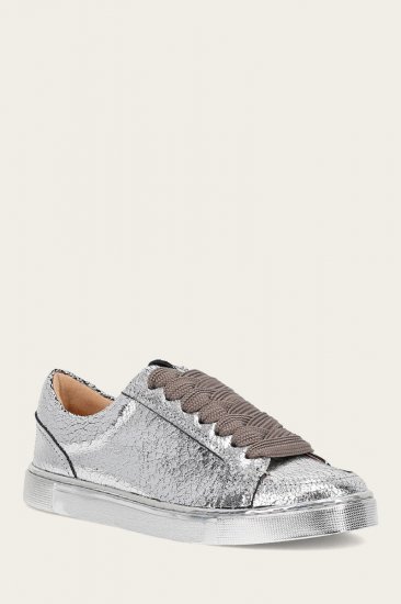 Frye Ivy Court Low Lace Sneaker - Silver-mirror - Click Image to Close