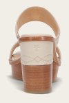 Frye Pipa Woodstock 2 Band Platform Sandal - Ivory