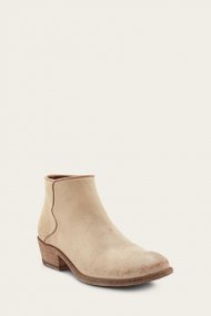 Frye Carson Piping Bootie - White