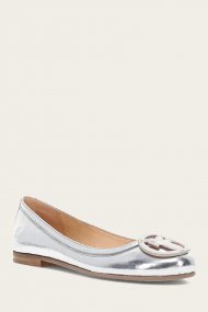 Frye Carson Logo Ballet - Silver