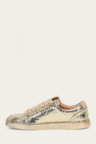 Frye Ivy Court Low Lace Sneaker - Gold-mirror - Click Image to Close