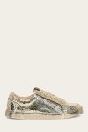 Frye Ivy Court Low Lace Sneaker - Gold-mirror