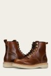 Frye Hudson Workboot Wedge - Saddle