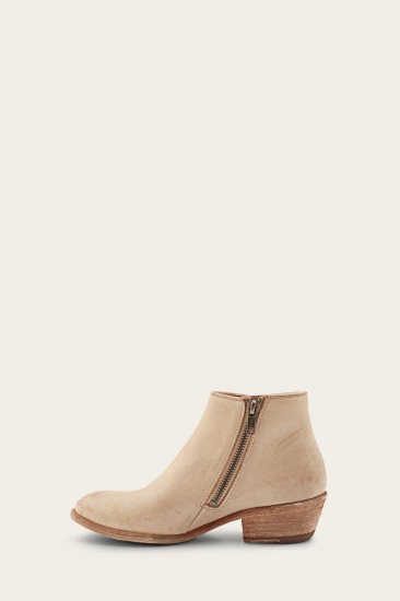 Frye Carson Piping Bootie - White - Click Image to Close