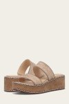 Frye Joy Woodstock 2 Band Platform Slide - Natural--almond