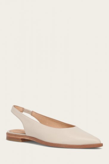 Frye Kenzie Slingback Flat - Ivory - Click Image to Close