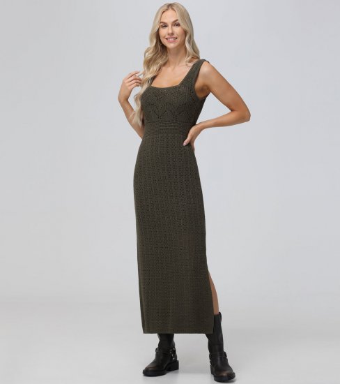 Frye Open Stitch Maxi Sweater Dress - Open Stitch Maxi Sweater Dress - Click Image to Close
