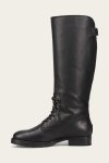Frye Melissa Lug Back Zip - Black