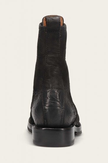 Frye Veronica Combat - Black-floral - Click Image to Close