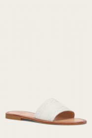 Frye Ava Woodstock Slide - White