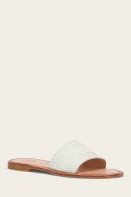 Frye Ava Woodstock Slide - White